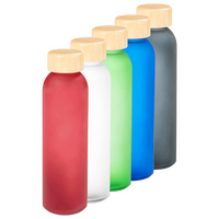 Glasflasche mit Bambusdeckel unbedruckt