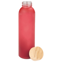 Glasflasche mit Bambusdeckel unbedruckt