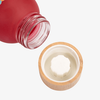 Glasflasche mit Bambusdeckel bedruckt