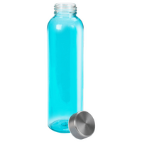 Glasflasche mit Edelstahlverschluss unbedruckt