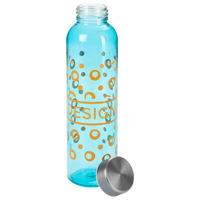 Glasflasche mit Edelstahlverschluss bedruckt