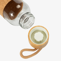 Glasflasche mit Naturkorkhülle unbedruckt