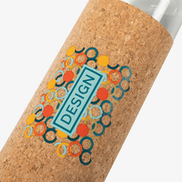 Glasflasche mit Naturkorkhülle bedruckt