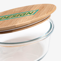 Glas-Lunchbox Tampondruck Detail Deckel