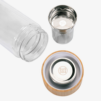 Glas-Thermoflasche mit Teesieb unbedruckt