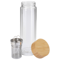 Glas-Thermoflasche mit Teesieb unbedruckt