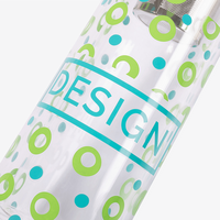 Glas-Thermoflasche mit Teesieb bedruckt