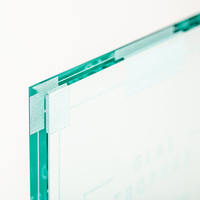 Glas Trophäe klein mit Lasergravur, stehend