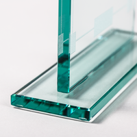 Glas Trophäe klein mit Lasergravur, stehend