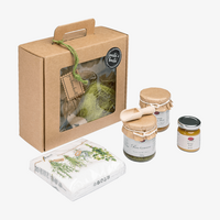Gourmetbox Pesto grün/rot, Box mit Detail Inhalt