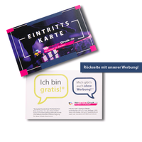 Visitenkarten, farbig bedruckt, quer liegend