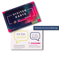 Visitenkarten, farbig bedruckt, quer liegend