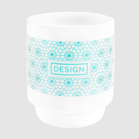 Tasse bedruckt frontal schräg ohne Korkboden