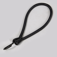 Gummispanner, schwarz mit Hacken, liegend