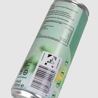 Gurke-Basilikum aromatisiertes Wasser, bedruckt mit Ihrem Wunschmotiv