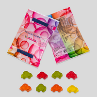 Fruchtgummi, farbig bedruckt, beidseitig