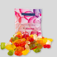 Fruchtgummi, farbig bedruckt, liegend