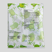Fruchtgummi, farbig bedruckt, Froschmotiv