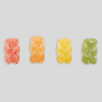 Goldbären, farbig bedruckt, liegend