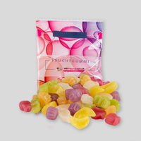 Fruchtgummi, farbig bedruckt, liegend