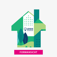 Stanzform, farbig bedruckt, Form