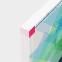 Hartschaumplatte, Kleinformat, beidseitig bedruckt, Seitenansicht