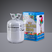 Ballongas mit Verpackung, farbig bedruckt, stehend