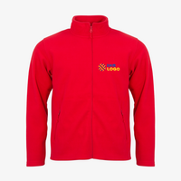 Fleecejacke, farbig bedruckt, Vorderseite