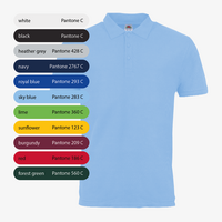 Poloshirt, farbig bedruckt, Farbauswahl
