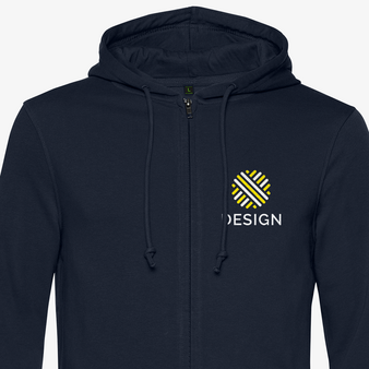 Herren-Sweatjacke, Organic - B&C Collection, bestickt