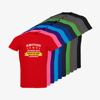 Herren-T-Shirt B&C, Organic - Motiv Abitur Lernen, Farbauswahl