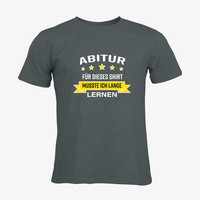 Herren-T-Shirt Russell, Organic - Motiv Abitur Lernen