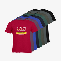 Herren-T-Shirt Russell, Organic - Motiv Abitur Lernen, Farbauswahl