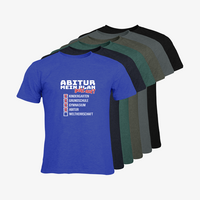 Herren-T-Shirt Russell, Organic - Motiv Abitur Plan, Farbauswahl