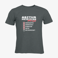 Herren-T-Shirt Russell, Organic - Motiv Abitur Plan, Detailansicht