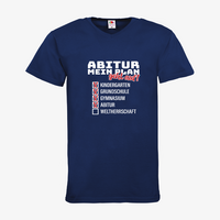 Herren-T-Shirt FOTL, Basic V-Neck - Motiv Abitur Plan