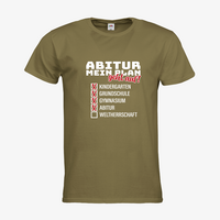 Herren-T-Shirt FOTL, Premium - Motiv Abitur Plan