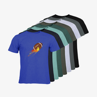 Herren-T-Shirt Russell, Organic - Motiv American Football Bunt, Farbauswahl