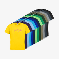 Herren-T-Shirt FOTL, Basic Rundhals - Motiv American Football EKG-Linie, Farbauswahl