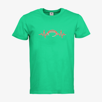 Herren-T-Shirt B&C, Premium - Motiv American Football EKG-Linie