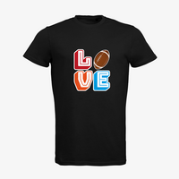 Herren-T-Shirt B&C, Organic - Motiv American Football Love