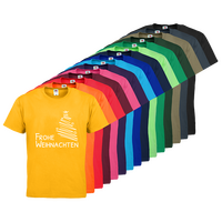 Herren-T-Shirt FOTL, Basic Rundhals - Motiv Frohe Weihnachten, Farbauswahl