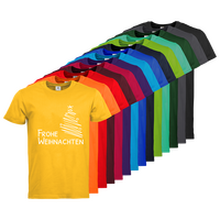 Herren-T-Shirt B&C, Premium - Motiv Frohe Weihnachten, Farbauswahl