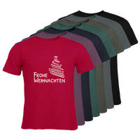 Herren-T-Shirt Russell, Organic - Motiv Frohe Weihnachten, Farbauswahl