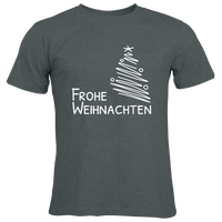 Herren-T-Shirt Russell, Organic - Motiv Frohe Weihnachten