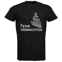 Herren-T-Shirt B&C, Organic - Motiv Frohe Weihnachten
