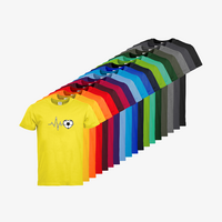 Herren-T-Shirt B&C, Premium - Motiv Fußball EKG-Linie, Farbauswahl