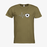 Herren-T-Shirt FOTL, Premium - Motiv Fußball EKG-Linie
