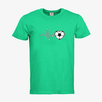 Herren-T-Shirt B&C, Premium - Motiv Fußball EKG-Linie