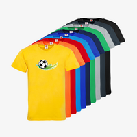 Herren-T-Shirt FOTL, Basic V-Neck - Motiv Fußball Grün, Farbauswahl